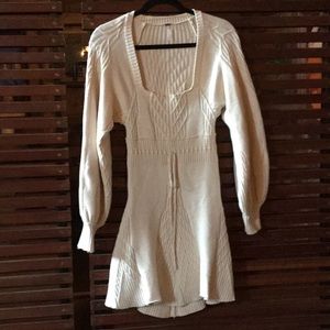 Free people open back sweater dress